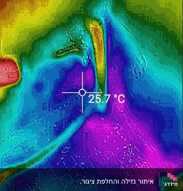 תמונה תרמית עם טמפרטורה של 25.7 מעלות צלזיוס